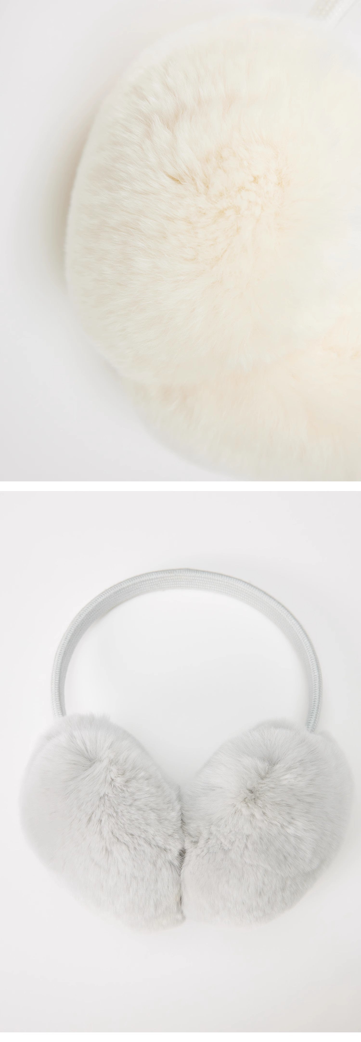 FireladyFur Women's Rabbit Fur Ear Muffs-3